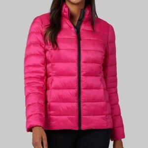 NEW 32 Degrees pink puffer jacket XS
